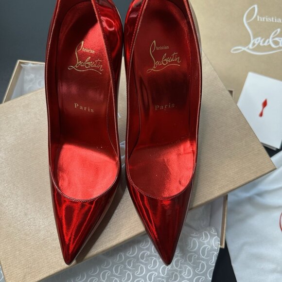 Christian Louboutin SO KATE 120 Psychic Patent Leather Pumps Heels - Picture 5 of 8